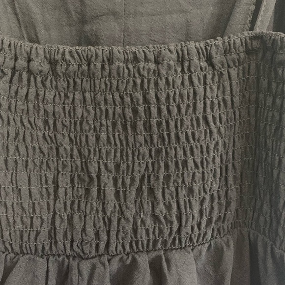 Black Size M Cotton Button Detail Dress NWT - Picture 3 of 4